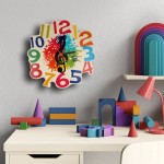 Wall clock made of wood