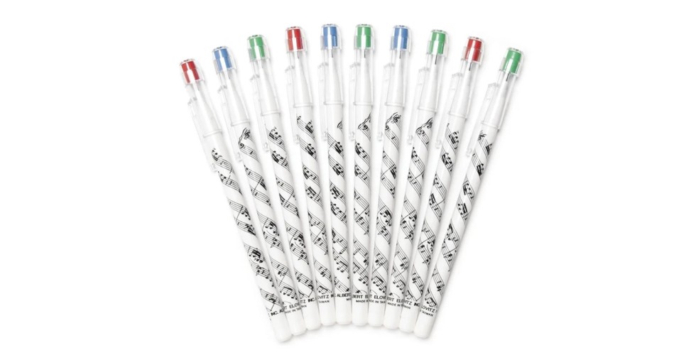 Sheet Music Design plastic pencil 