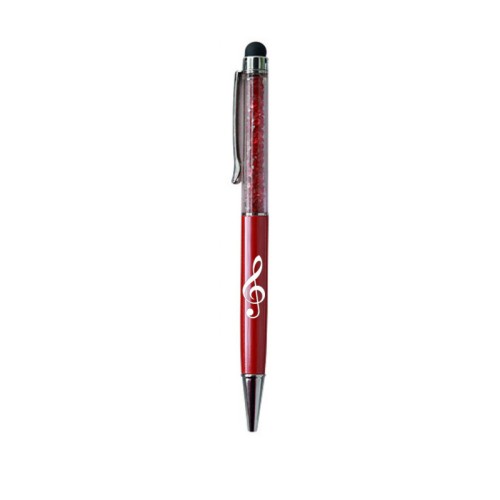Stylus Pen G-Clef Red/Crystal