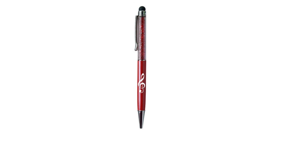 Stylus Pen G-Clef Red/Crystal