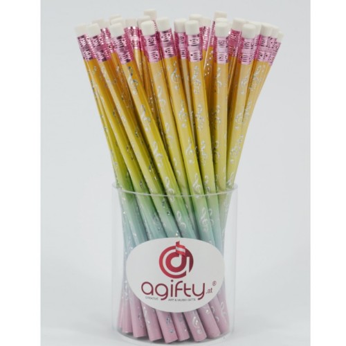 Pencil G-Clef Colourful/Silver