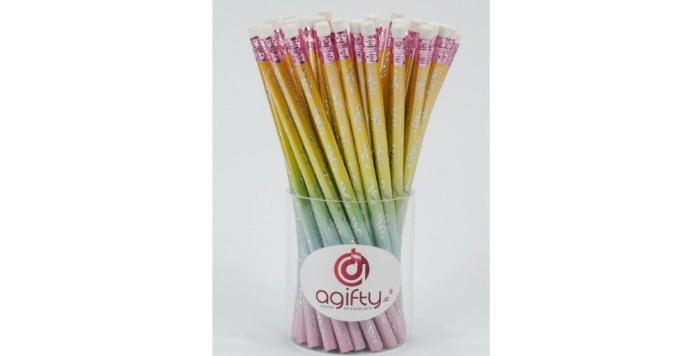 Pencil G-Clef Colourful/Silver