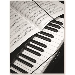 File with elastic Band Piano/sheet Music