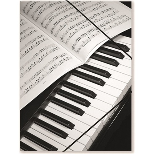 File with elastic Band Piano/sheet Music