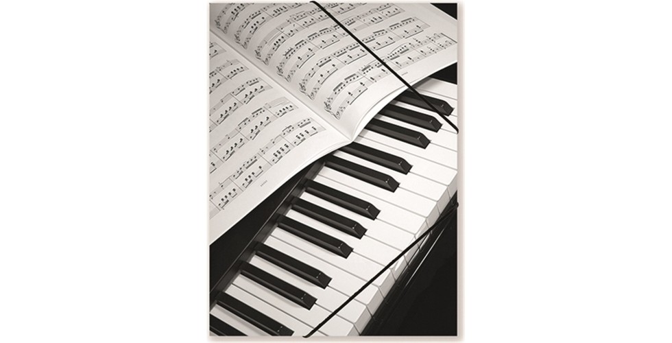 File with elastic Band Piano/sheet Music