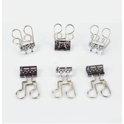 Binder Clip Quaver 6pcs