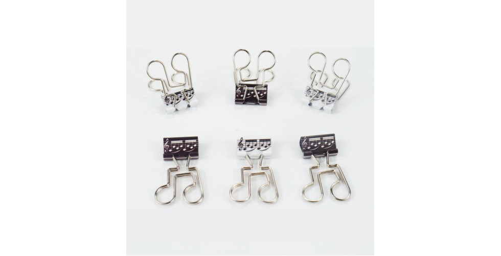 Binder Clip Quaver 6pcs
