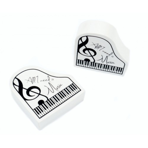 All i need is music, Eraser Piano white