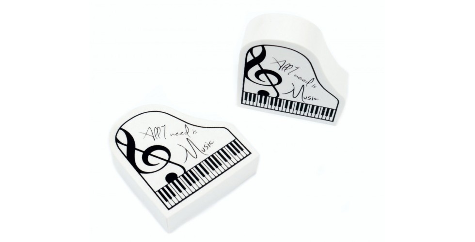 All i need is music, Eraser Piano white