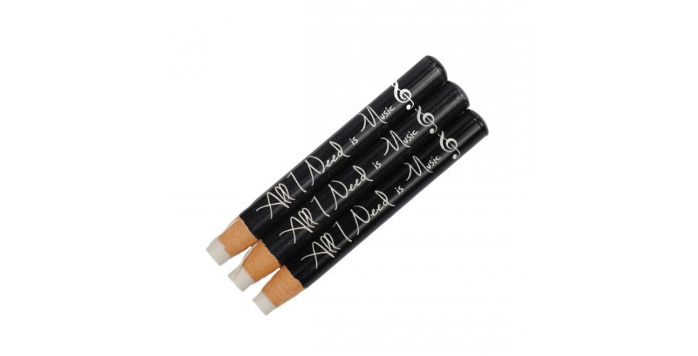 Eraser ''All I Need Is Music'' Black Dia 1,0*8,7 Cm L