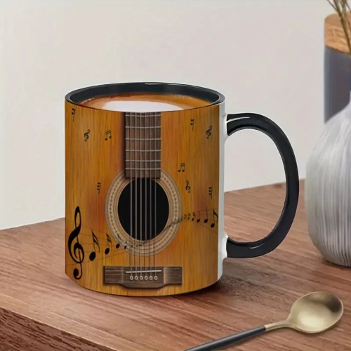 Guitar-Shaped Coffee Mug