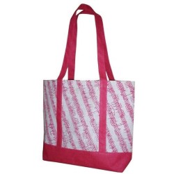 Jute Girly Tote Bag Music Stave Design