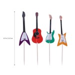 24pcs Guitar Shape Cupcake Toppers