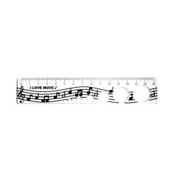 15cm Ruler Music Notes Design 