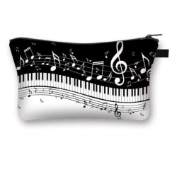 Cosmetics Bag Music Notes