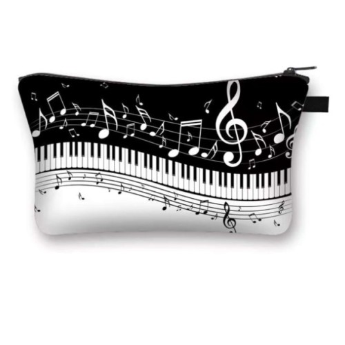 Cosmetics Bag Music Notes