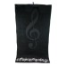 Towel bath black 50 x 100 cm
