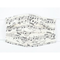 Music Notes Face Mask 100% cotton