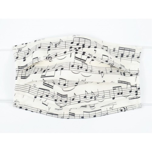 Music Notes Face Mask 100% cotton