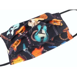 Guitars Face Mask 100% Cotton