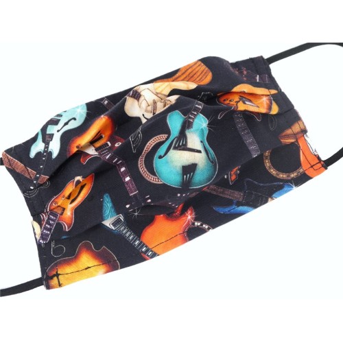 Guitars Face Mask 100% Cotton