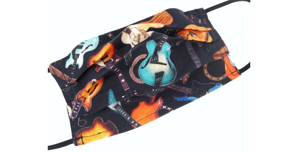 Guitars Face Mask 100% Cotton