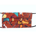 Guitars Face Mask Bordeaux 100% Cotton