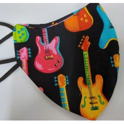 Guitars Mask 100% cotton