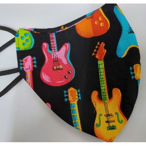 Guitars Mask 100% cotton