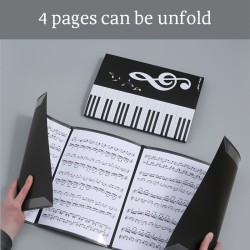 A4 6 Pages Folding Music Score Folder 