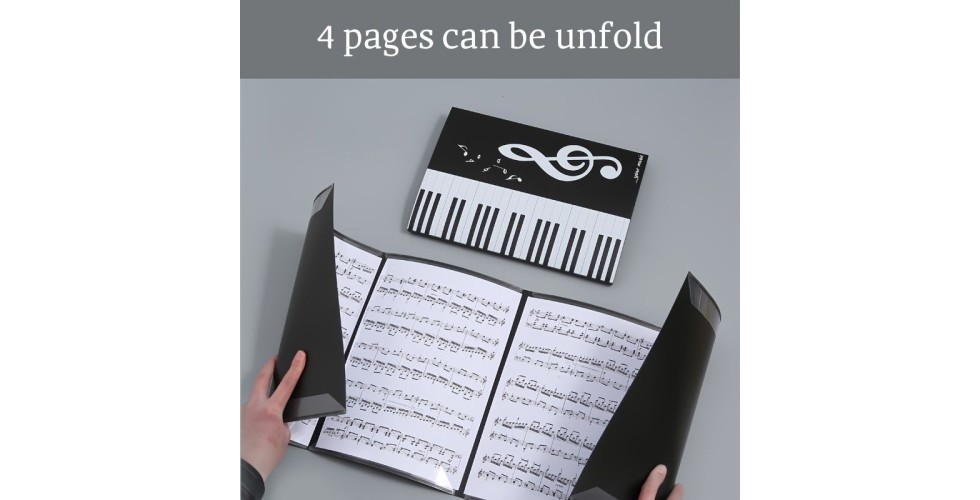 A4 6 Pages Folding Music Score Folder 