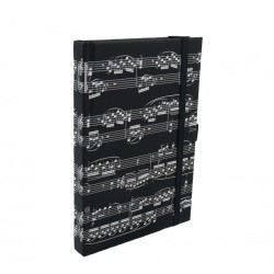 Notebook Sheet Music Black A6