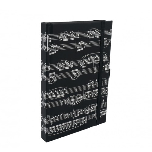 Notebook Sheet Music Black A6