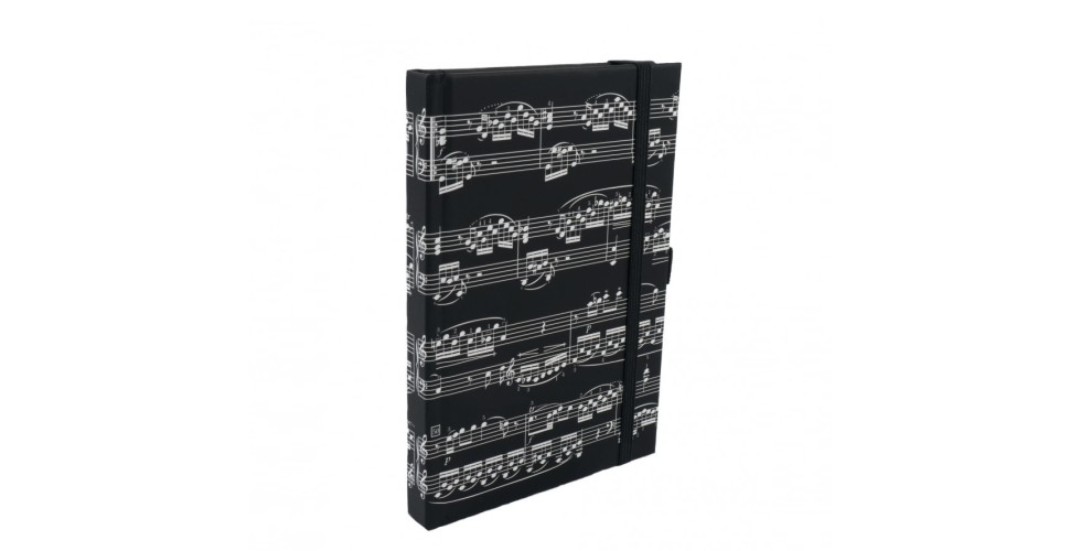 Notebook Sheet Music Black A6