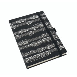 Notebook Sheet Music Black A5