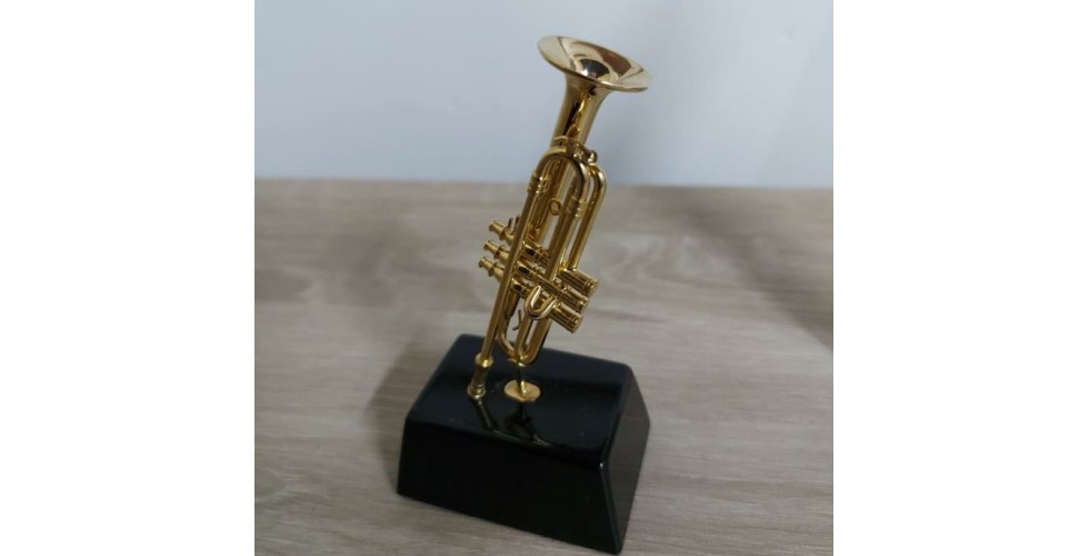 Miniature TRUMPET on stand Vienna World 