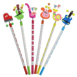Pencil with applied motifs instruments