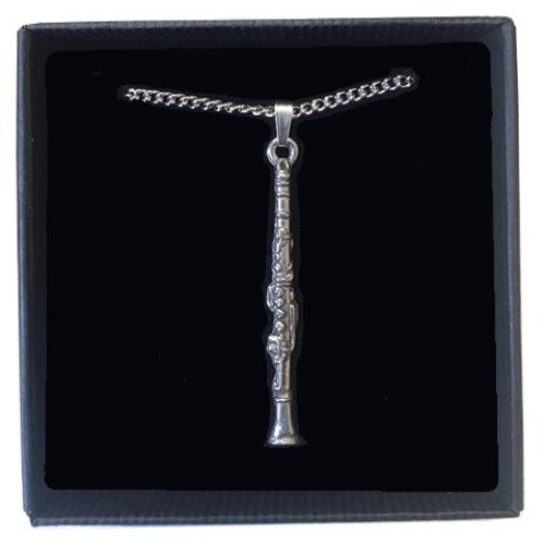 Clarinet Pendant Pewter 