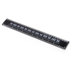 30 cm Ruler Keyboard Black