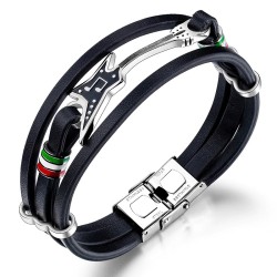 Black Guitar St.Steel Bracelet 