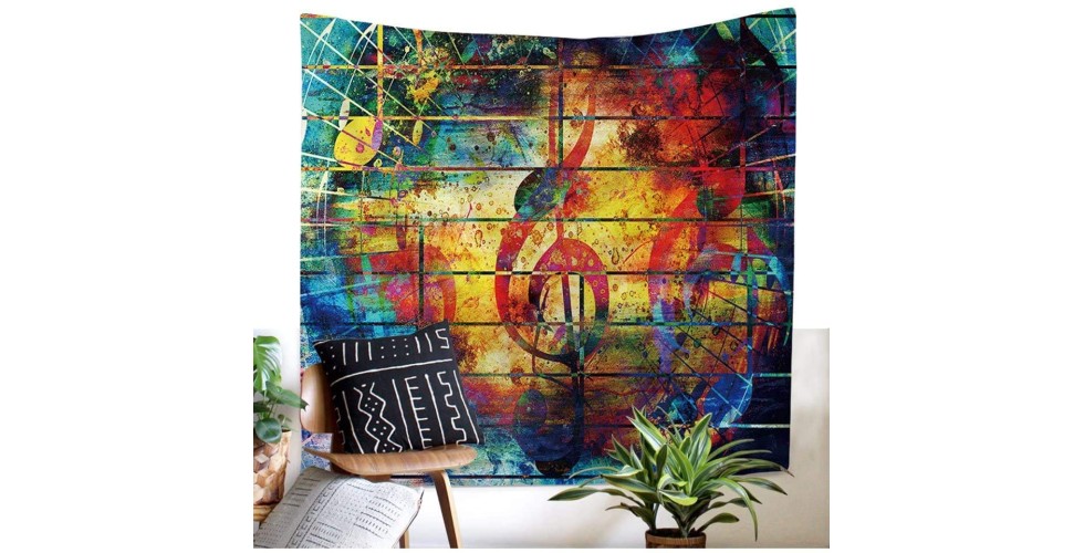 Colorful Music Tapestry, Psychedelic Tapestry 130 x 150 cm