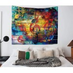 Colorful Music Tapestry, Psychedelic Tapestry 130 x 150 cm