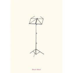 Vintage Music Stand Greeting Card