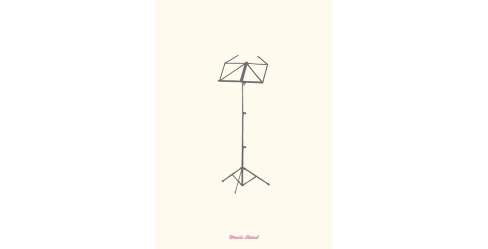 Vintage Music Stand Greeting Card