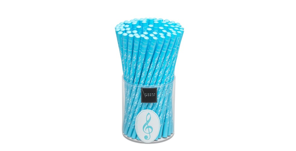 Pencil Treble Clef Light Blue (set of 2) Vienna World