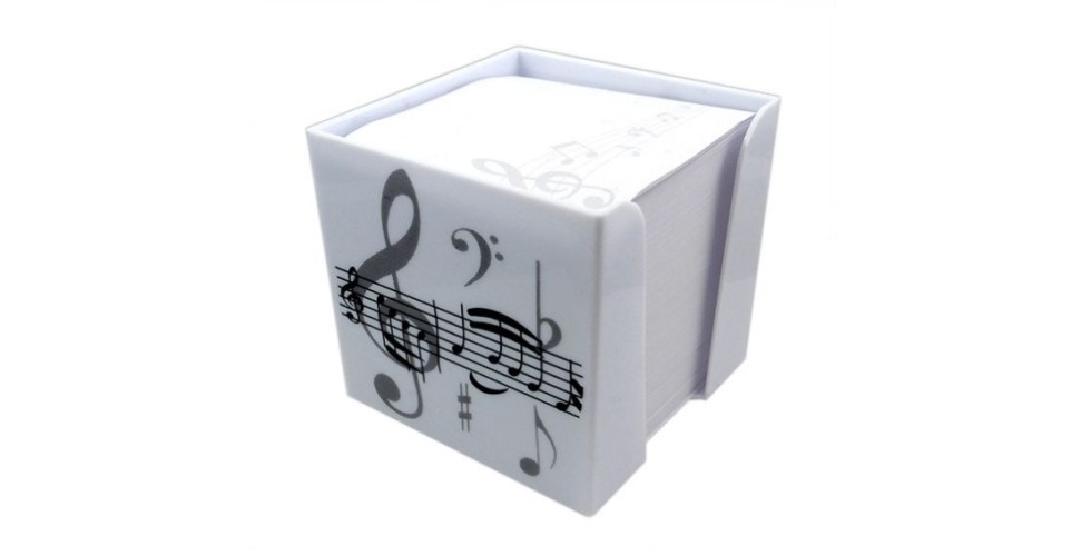 Memo Note Block Treble Clef / White