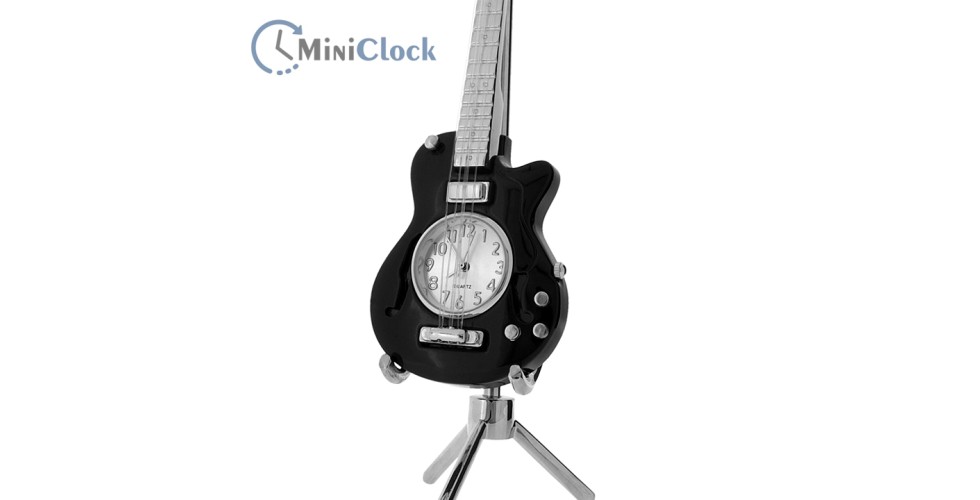 Miniature Clock Electric Guitar (black)