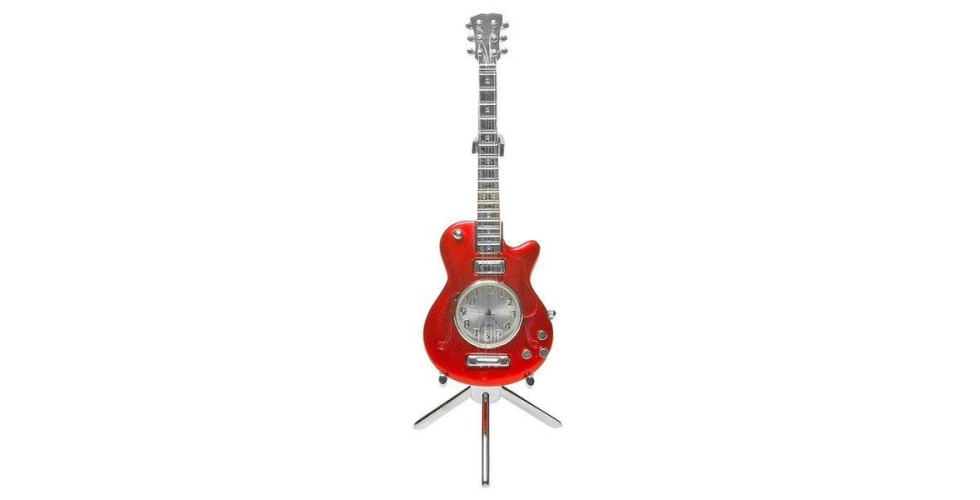 Miniature Clock Electric Guitar (red)
