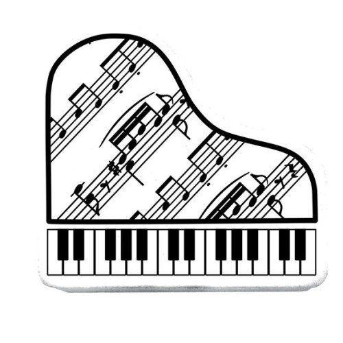 Piano eraser white 