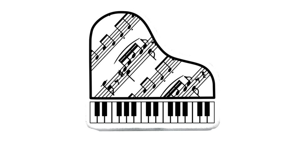 Piano eraser white 
